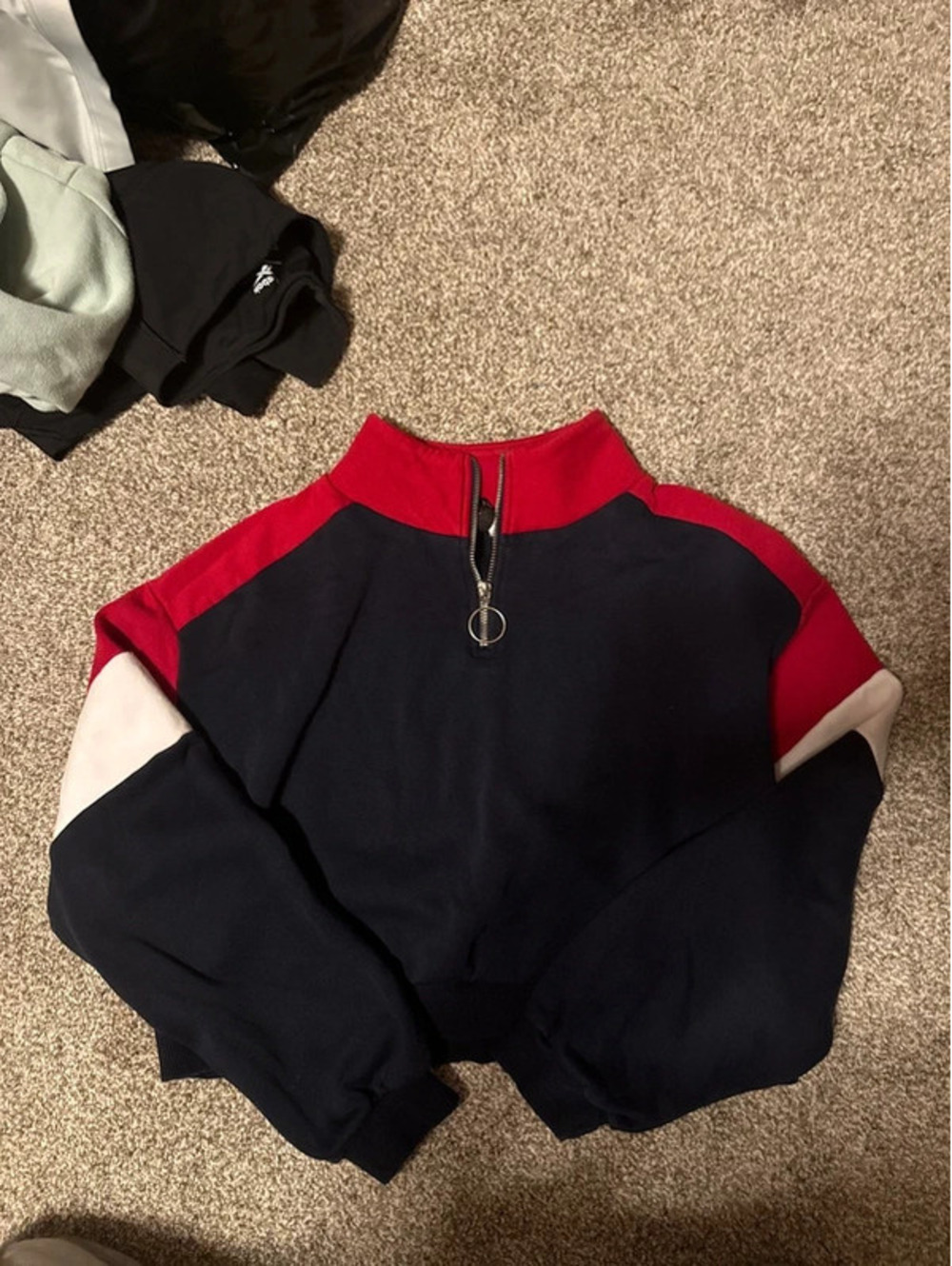 Divided Cropped 1/4 Zip